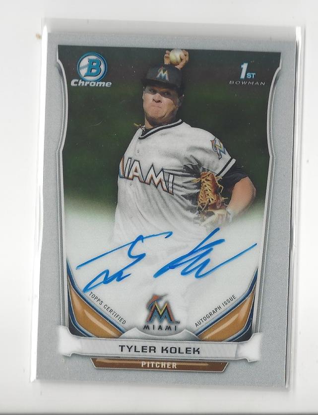 2014 Bowman Chrome Draft Draft Pick Autographs #BCATK Tyler Kolek