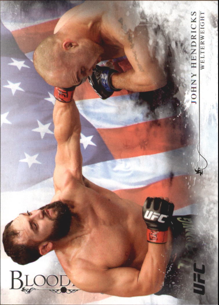 2014 Topps UFC Bloodlines Flag Parallel #64 Johny Hendricks