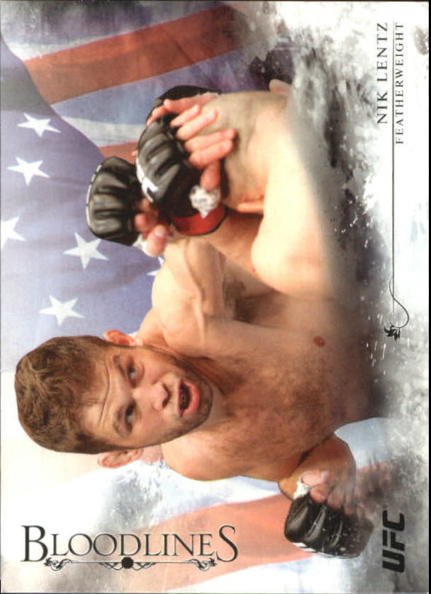 2014 Topps UFC Bloodlines Flag Parallel #85 Nik Lentz