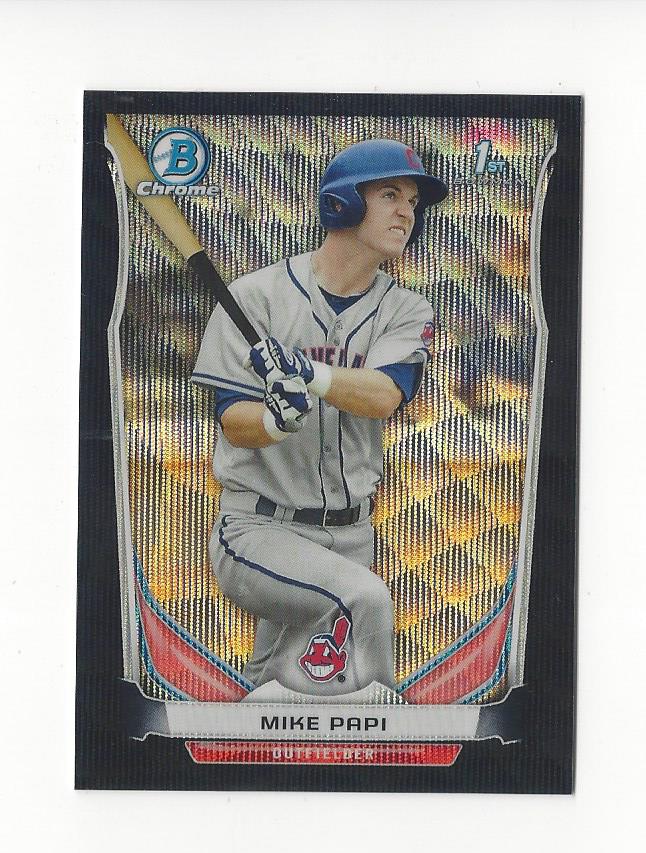 2014 Bowman Chrome Draft Black Wave Refractors #DP36 Mike Papi