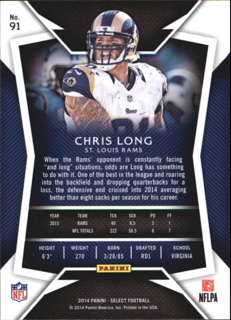 2014 Select #91 Chris Long back image