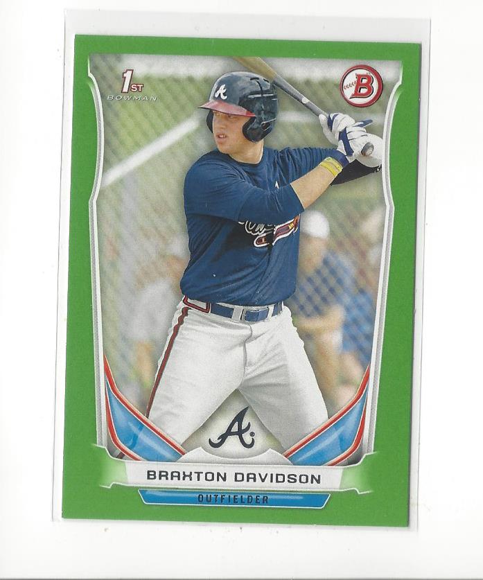2014 Bowman Draft Green #DP28 Braxton Davidson