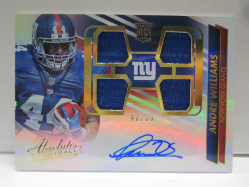 2014 Absolute #204 Andre Williams JSY AU/99 RC