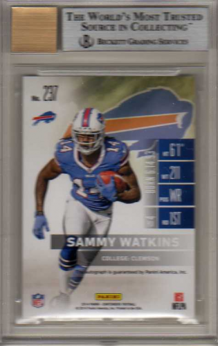 2014 Panini Contenders #237A Sammy Watkins AU RC/(ball in left arm) back image