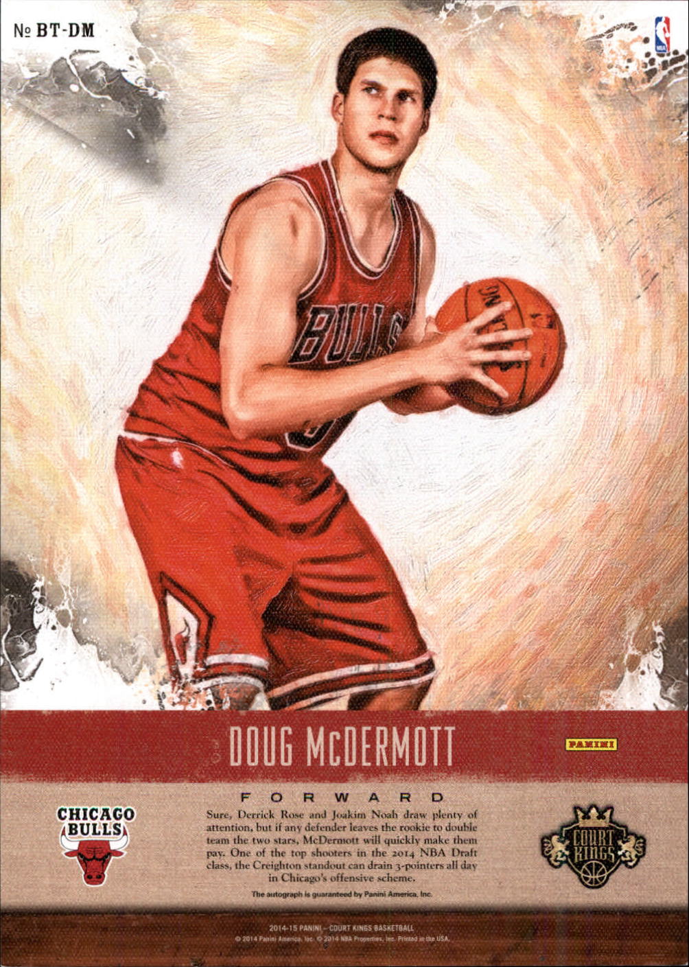 2014-15 Court Kings 5x7 Box Toppers Autographs #BTDM Doug McDermott