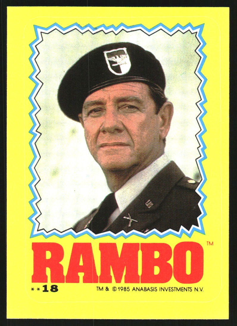 1985 Topps Rambo First Blood Part II Stickers #18 Col. Troutman