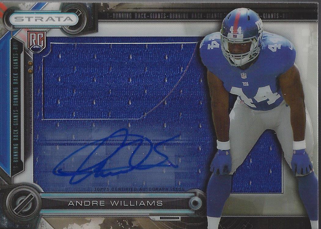 2014 Topps Strata Clear Cut Rookie Relic Autographs #CCARAW Andre Williams