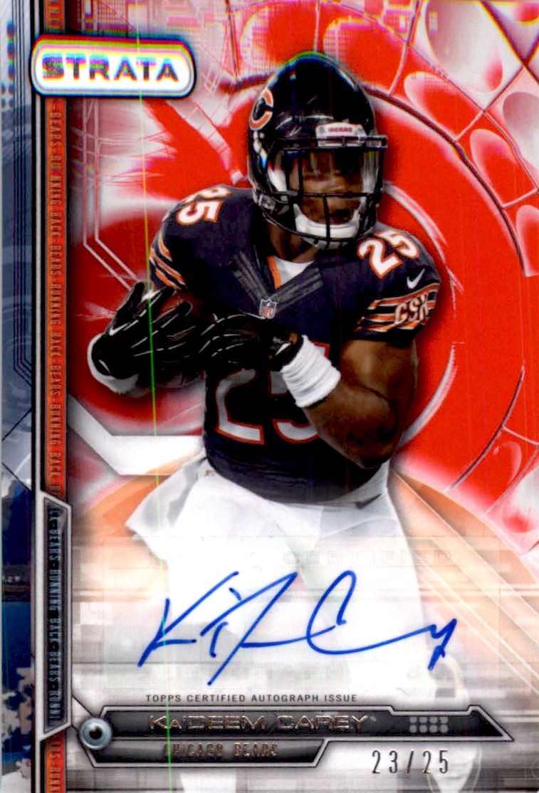 2014 Topps Strata Autographs Ruby #119 Ka'Deem Carey