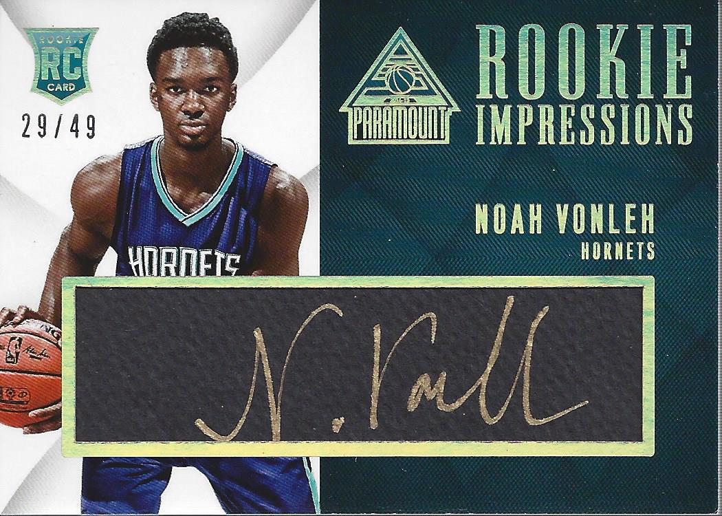 2014-15 Paramount Rookie Impressions Autographs #28 Noah Vonleh
