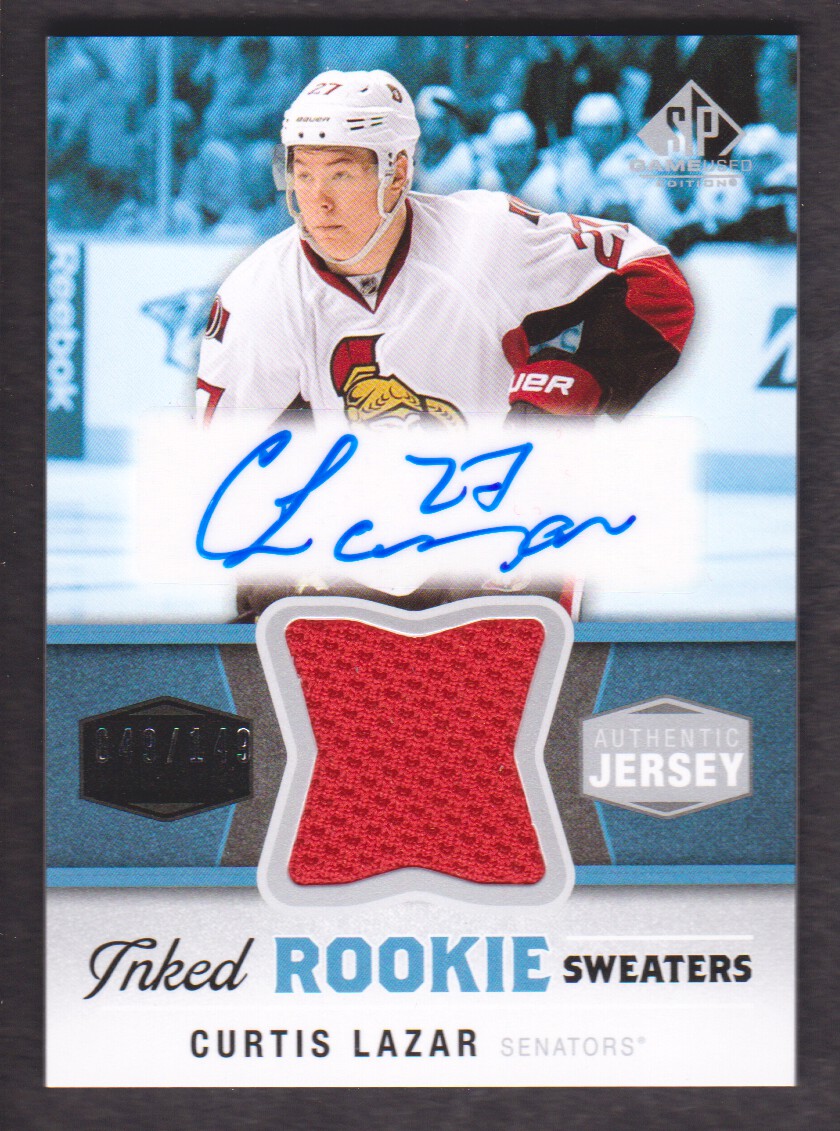 2014-15 SP Game Used Inked Rookie Sweaters #IRSCL Curtis Lazar
