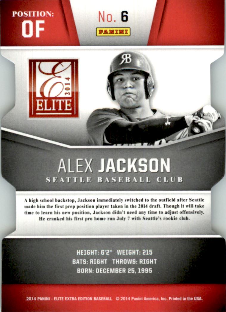 2014 Elite Extra Edition Prospects Status Blue #6 Alex Jackson back image