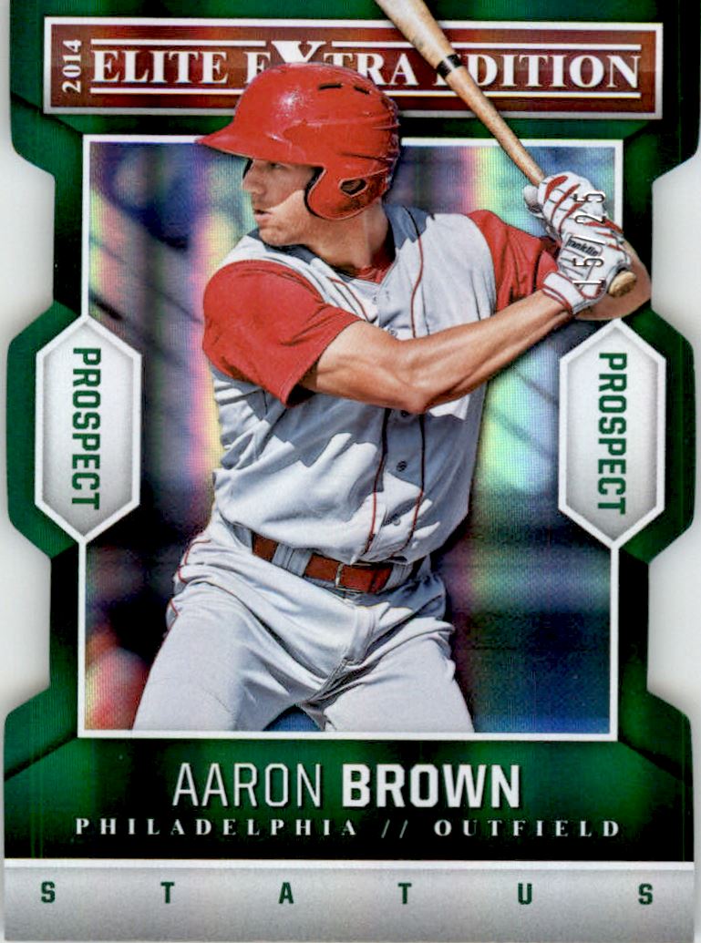 2014 Elite Extra Edition Prospects Status Emerald #46 Aaron Brown