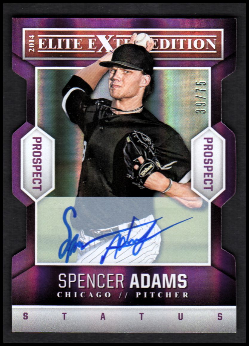 2014 Elite Extra Edition Prospects Signatures Status Purple #76 Spencer Adams