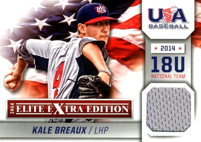 2014 Elite Extra Edition USA Baseball 18U Game Jerseys #14 Kale Breaux
