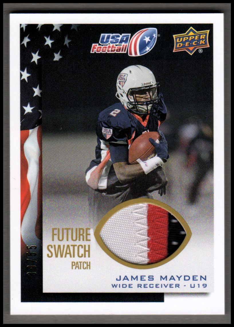 2014 Upper Deck USA Football Future Swatch Patch #31 James Mayden