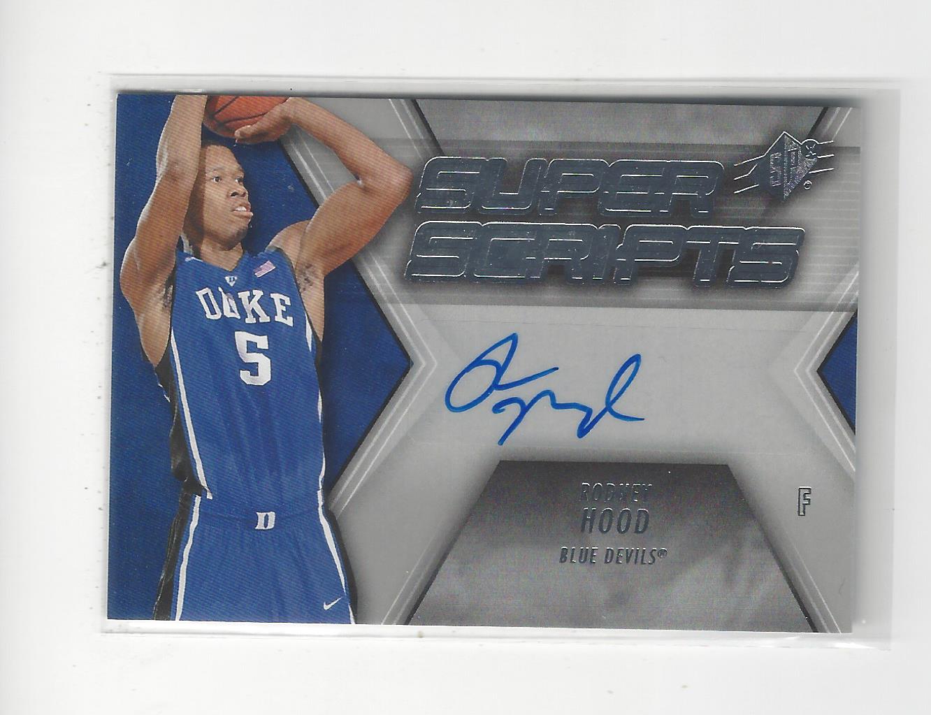 2014-15 SPx Super Scripts Autographs #SSRH Rodney Hood E