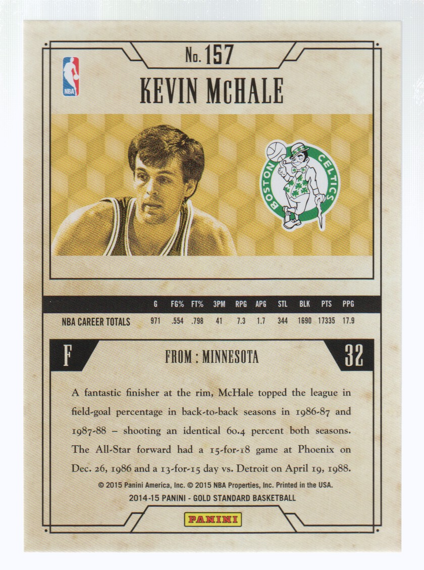 2014-15 Panini Gold Standard #157 Kevin McHale back image