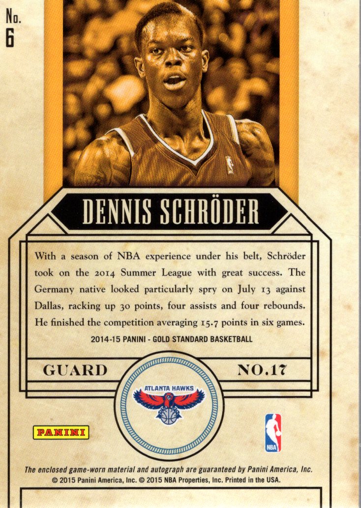 2014-15 Panini Gold Standard Basketball Card Pick (Inserts)