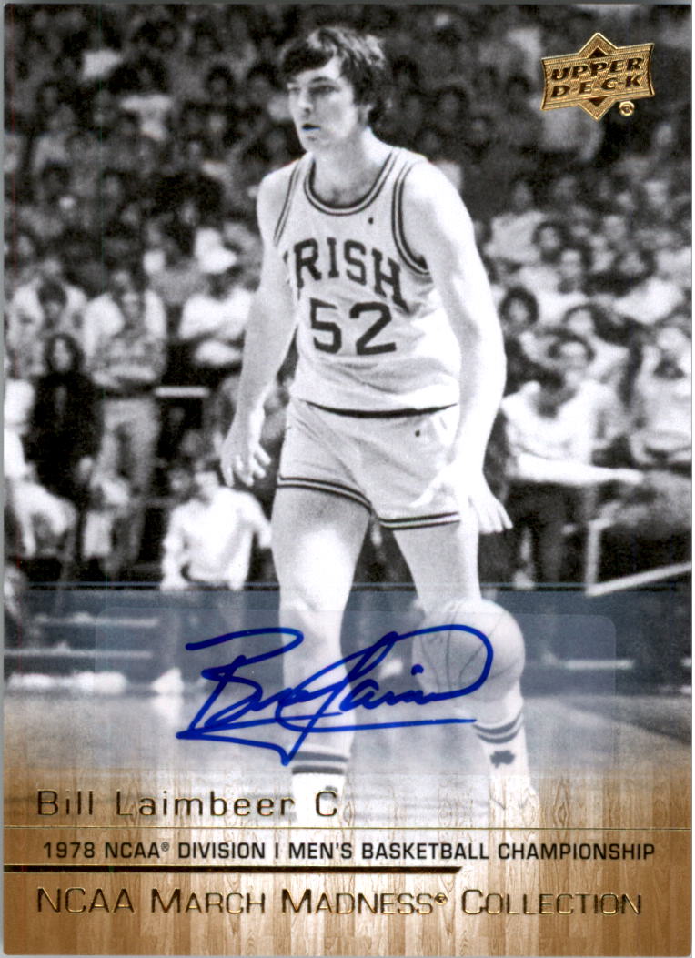 2014-15 Upper Deck March Madness Collection Gold Foil Autographs #BL1 Bill Laimbeer F