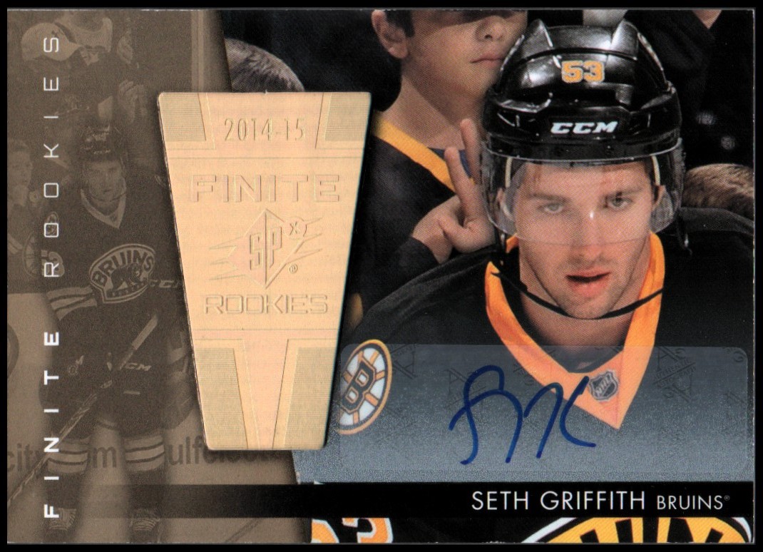 2014-15 SPx Finite Rookies Autographs #9 Seth Griffith/125