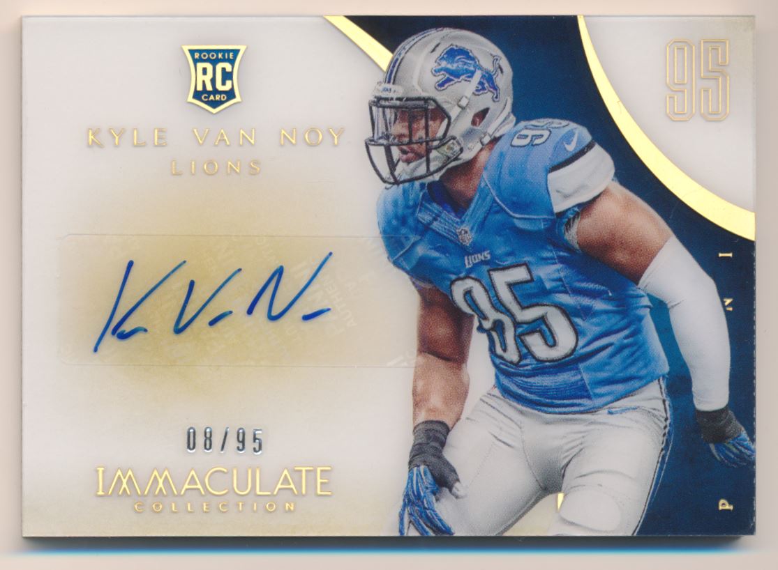 2014 Immaculate Collection Numbers Rookie Autographs #163 Kyle Van Noy/95