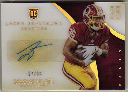 2014 Immaculate Collection Numbers Rookie Autographs #187 Lache Seastrunk/35