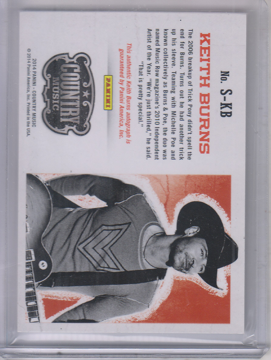 2015 Panini Country Music Signatures Gold #26 Keith Burns back image