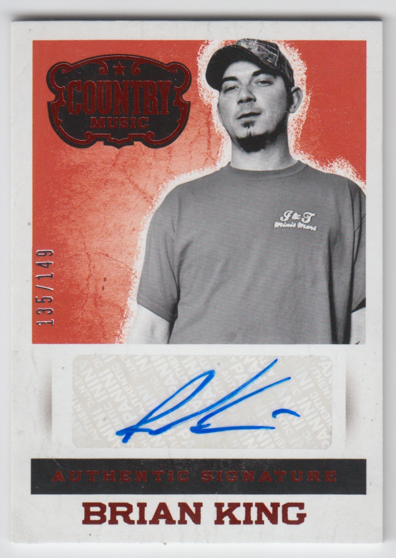 2015 Panini Country Music Signatures Red #34 Brian King/149