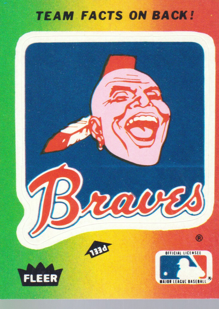 1983 Fleer Team Stickers #3 Atlanta Braves/Logo/Green Yellow Red