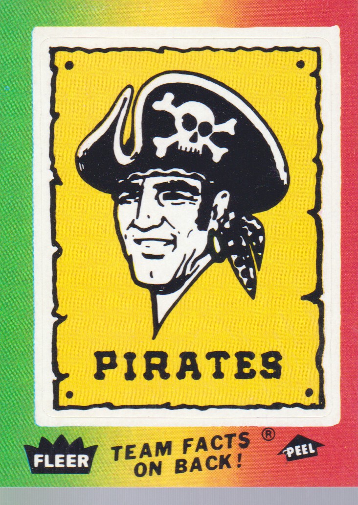 1983 Fleer Team Stickers #52 Pittsburgh Pirates/Logo/Green Yellow Red