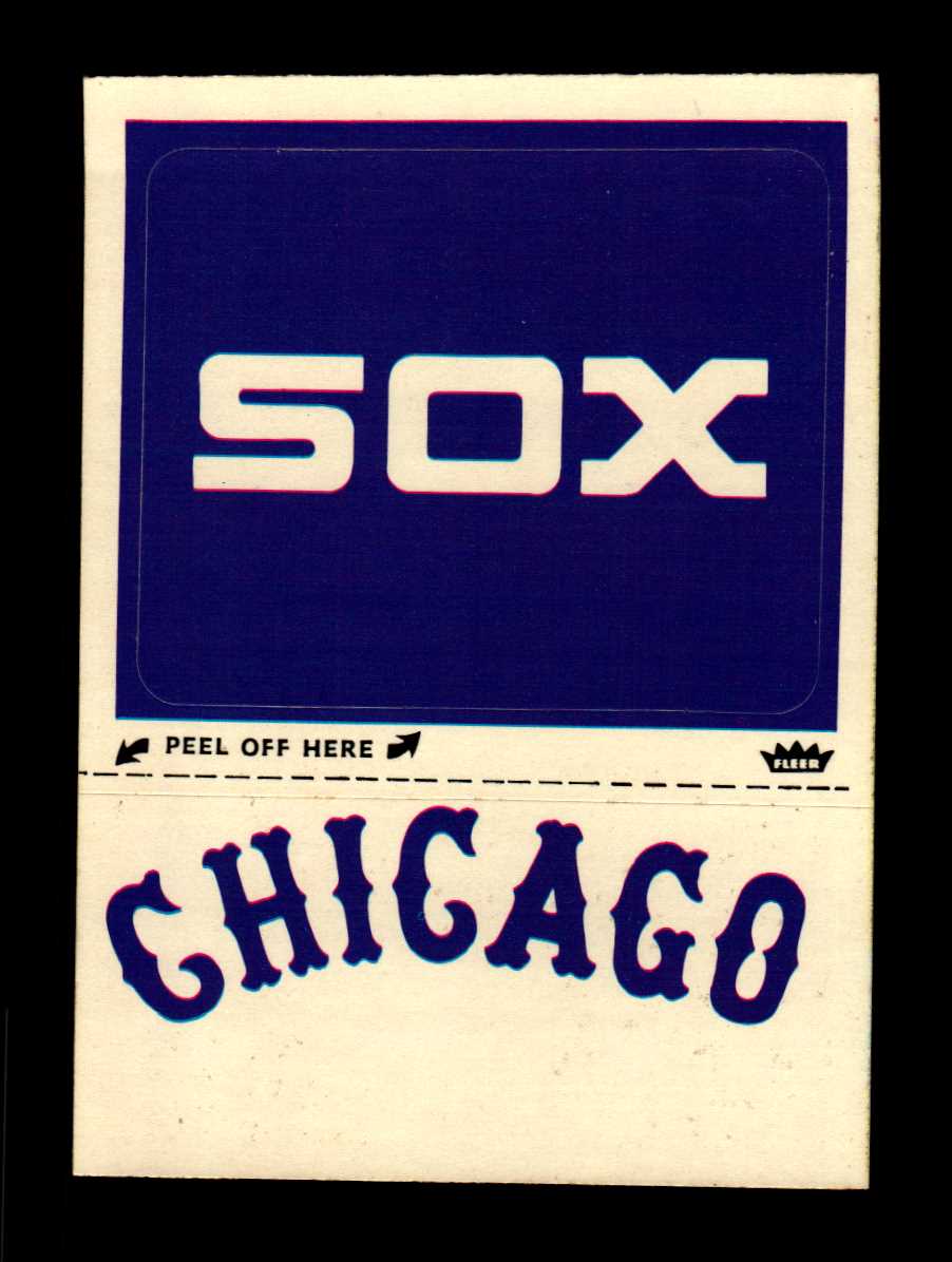 1982 Fleer Team Stickers #37 Chicago White Sox/Logo from cap