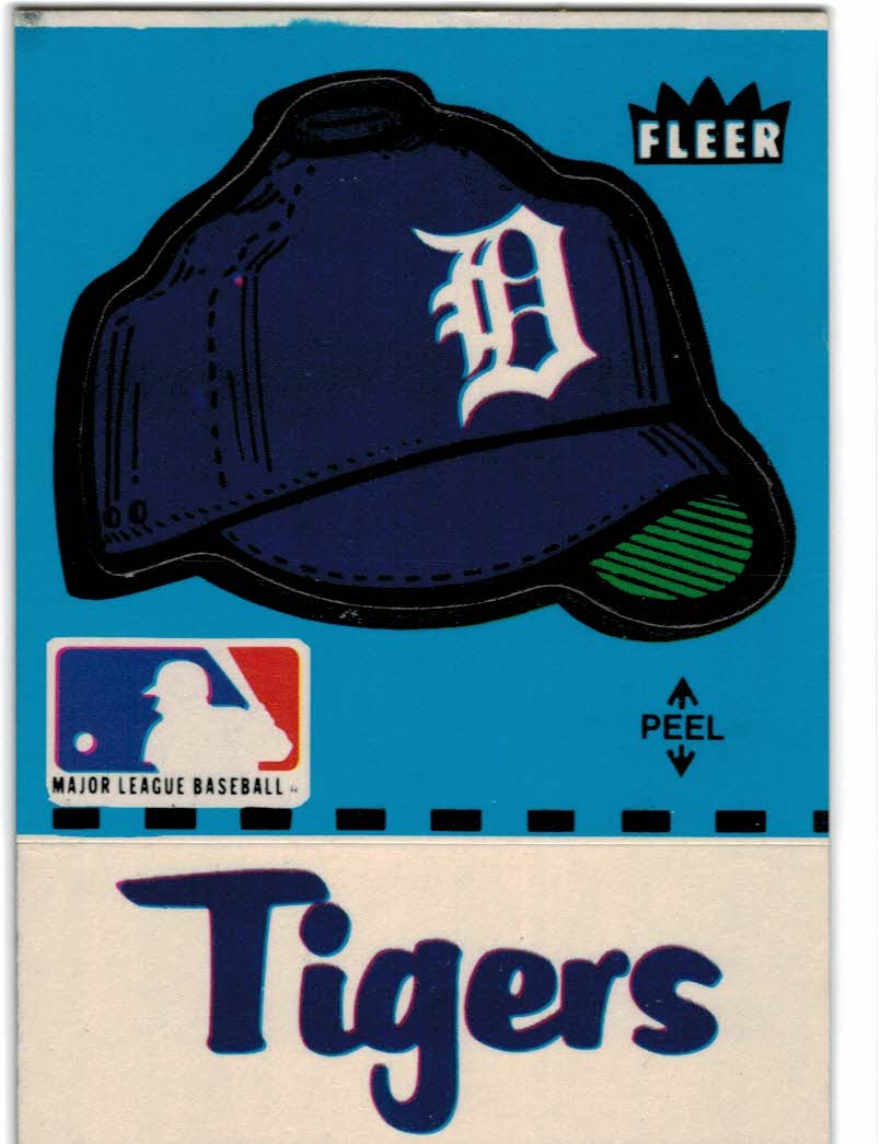 1982 Fleer Team Stickers #50 Detroit Tigers/Cap