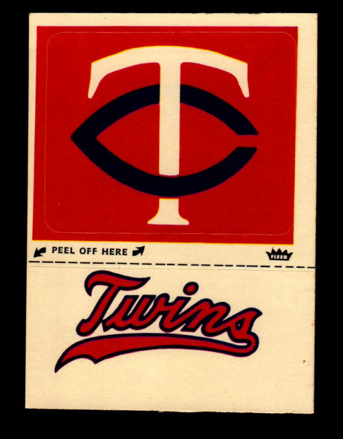 1982 Fleer Team Stickers #84 Minnesota Twins/Logo from cap