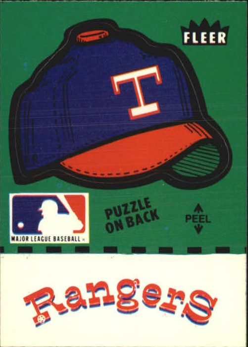 1982 Fleer Team Stickers #147 Texas Rangers/Cap/Puzzle on back