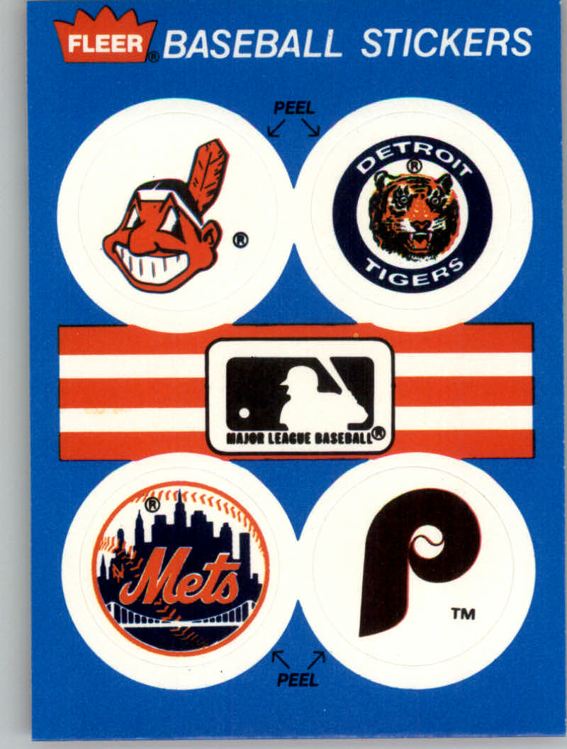 1989 Fleer Baseball "Team Stickers" Insert Cards - Picture 30 of 87
