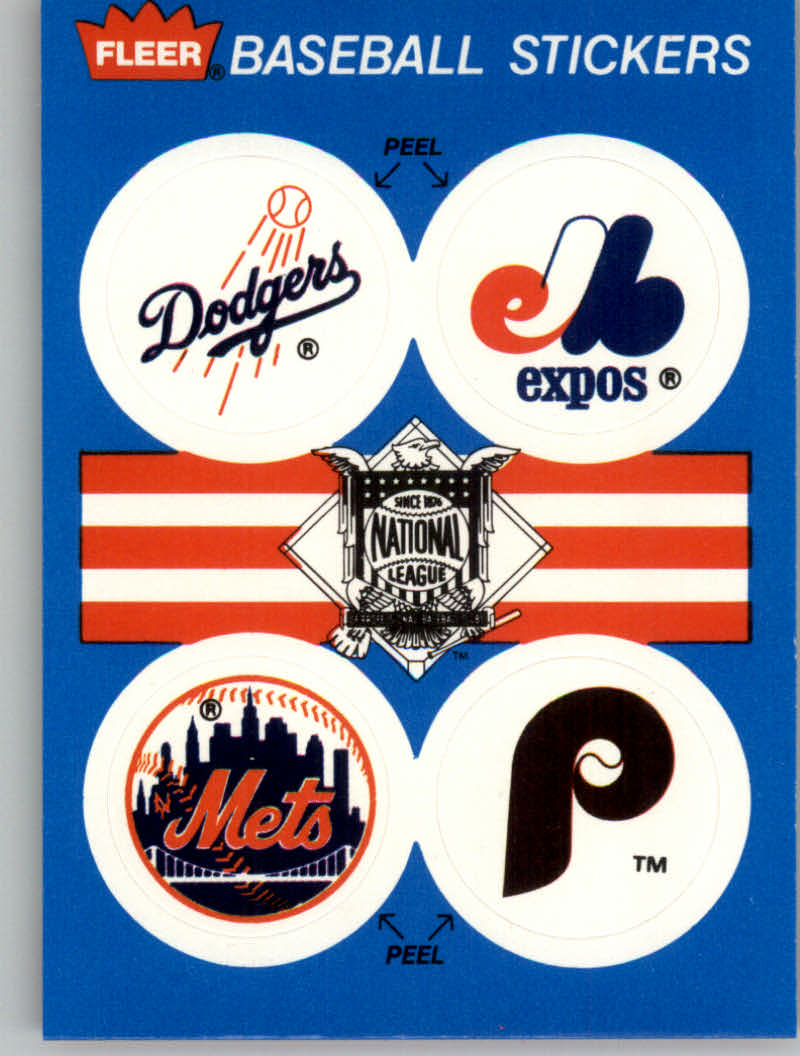 1989 Fleer Baseball "Team Stickers" Insert Cards - Picture 42 of 87