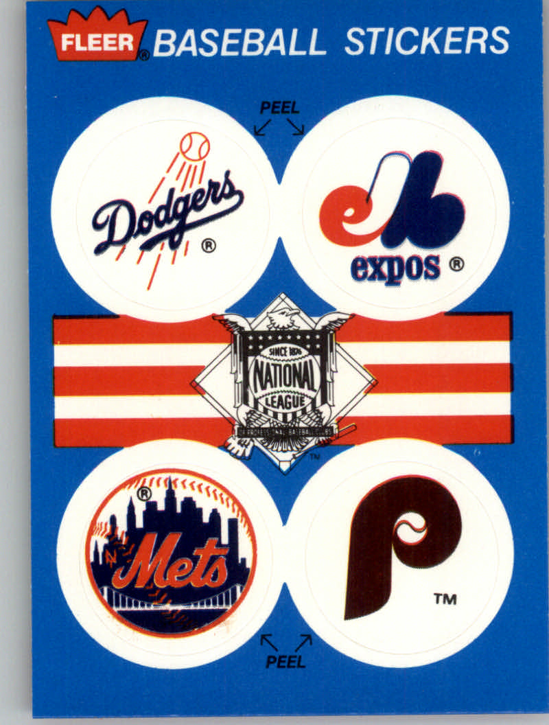 1989 Fleer Baseball "Team Stickers" Insert Cards - Picture 44 of 87