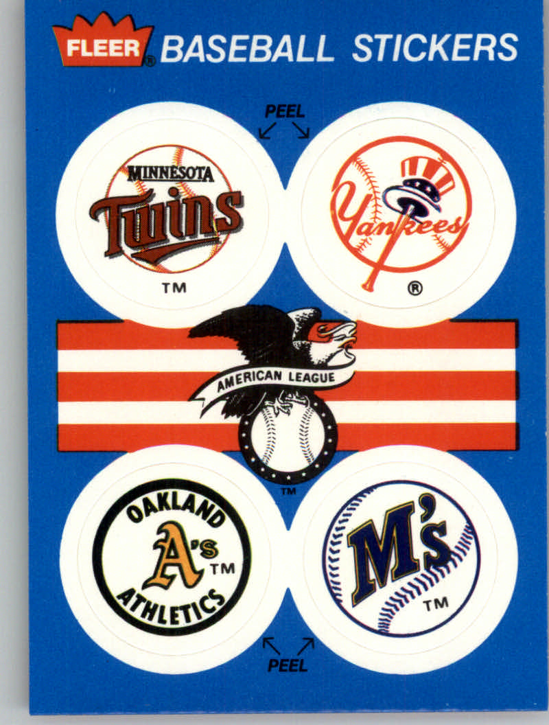 1989 Fleer Baseball "Team Stickers" Insert Cards - Picture 52 of 87