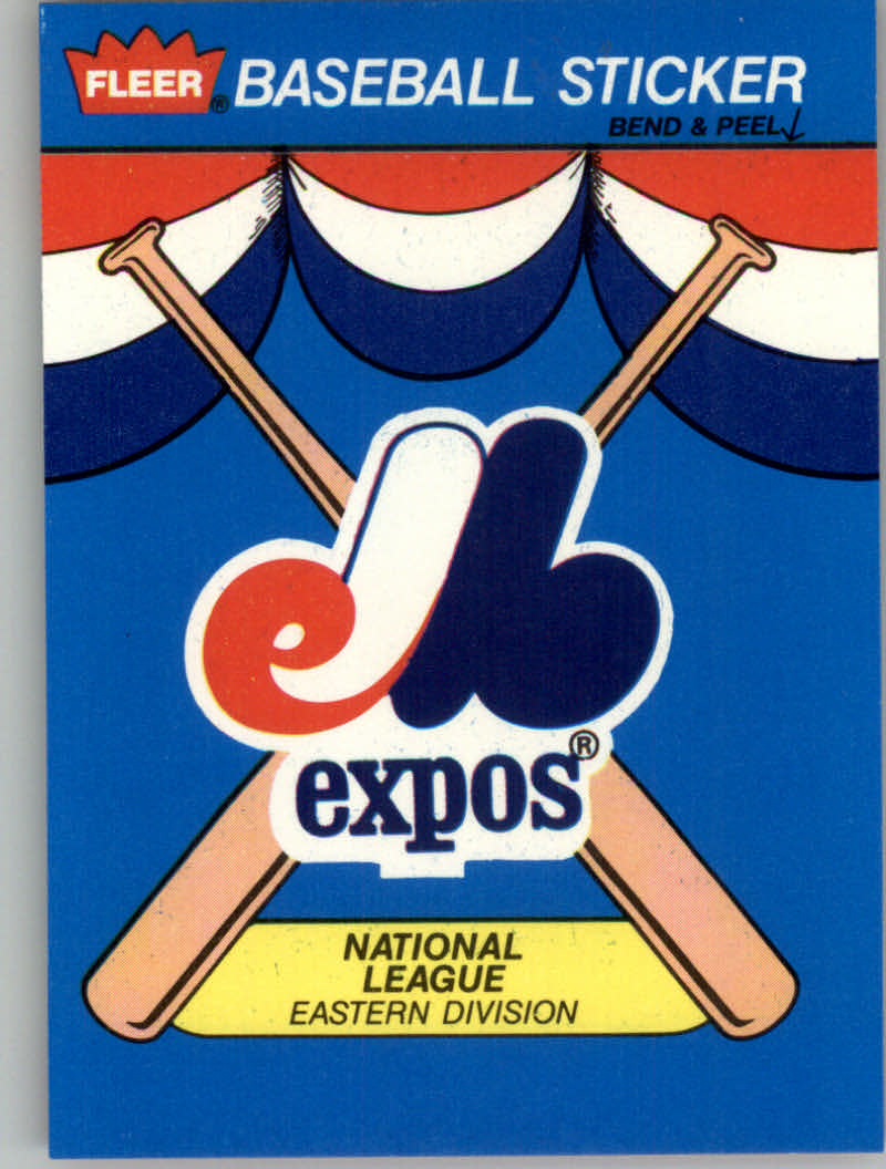 1989 Fleer Baseball "Team Stickers" Insert Cards - Picture 58 of 87