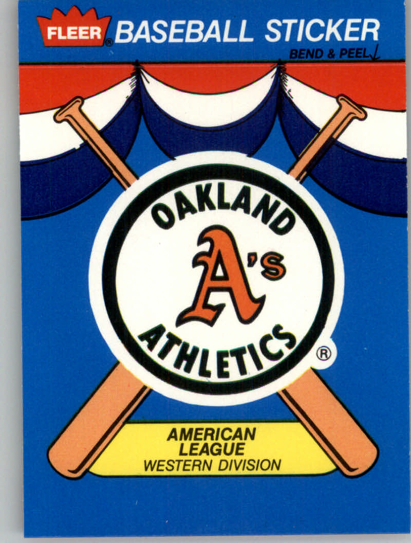 1989 Fleer Baseball "Team Stickers" Insert Cards - Picture 64 of 87