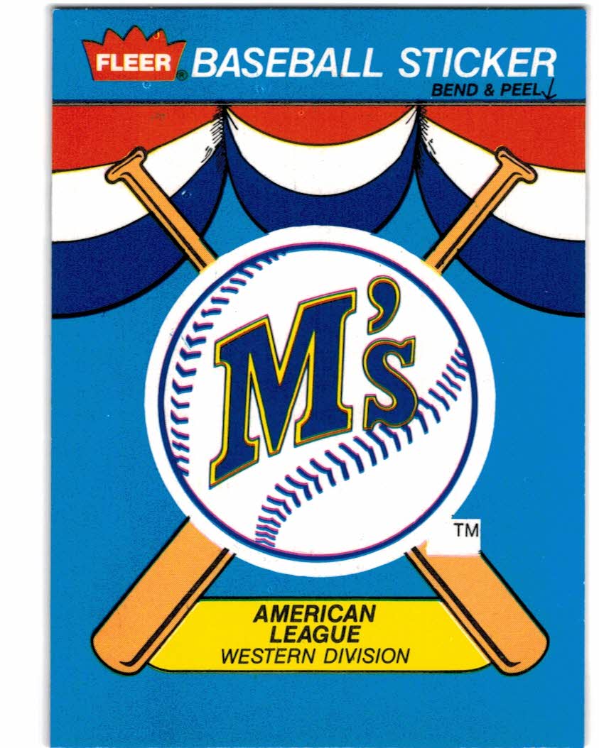 1989 Fleer Team Stickers #39 Seattle Mariners/Logo - NM-MT - The Dugout ...