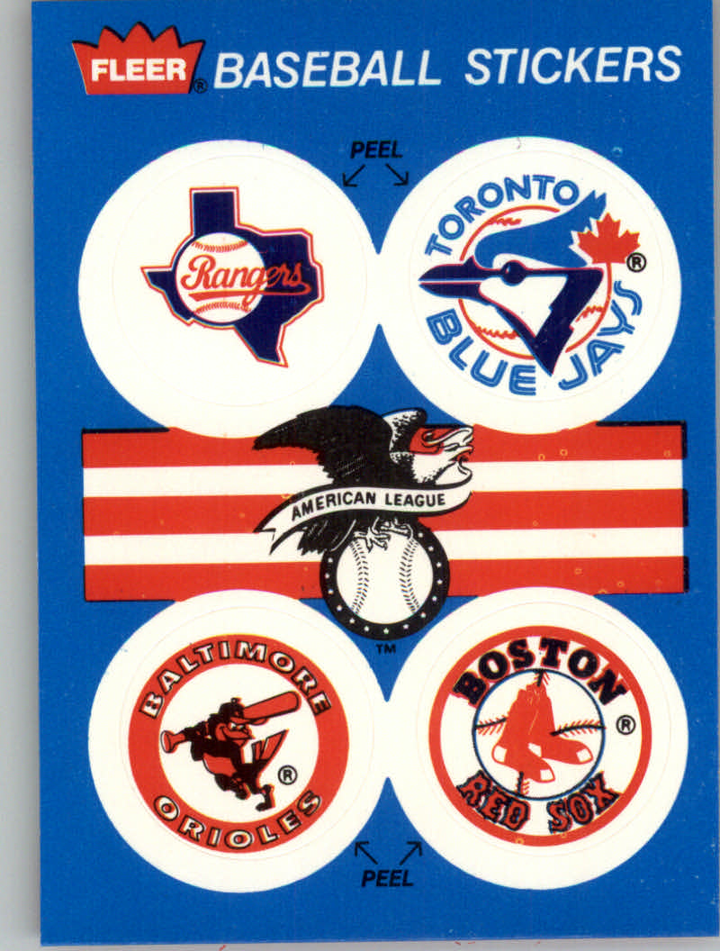 1989 Fleer Baseball "Team Stickers" Insert Cards - Picture 84 of 87