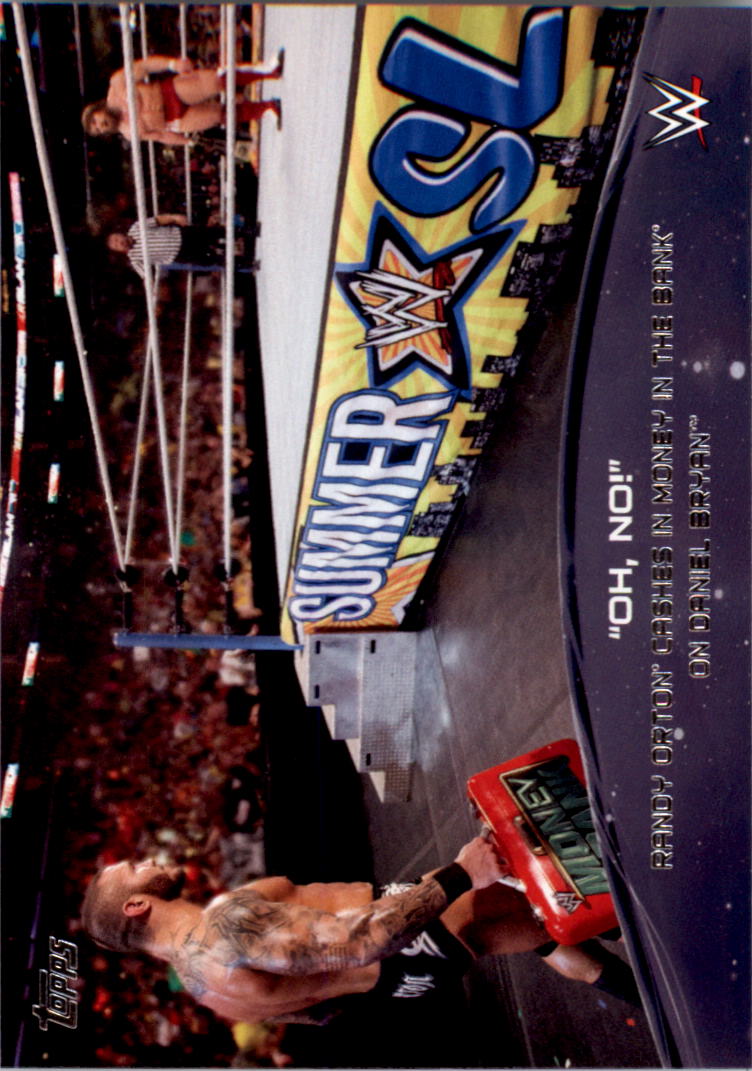 2015 Topps WWE Crowd Chants Oh No #5 Damien Sandow Betrays Cody Rhodes for the Money in the Bank Contract