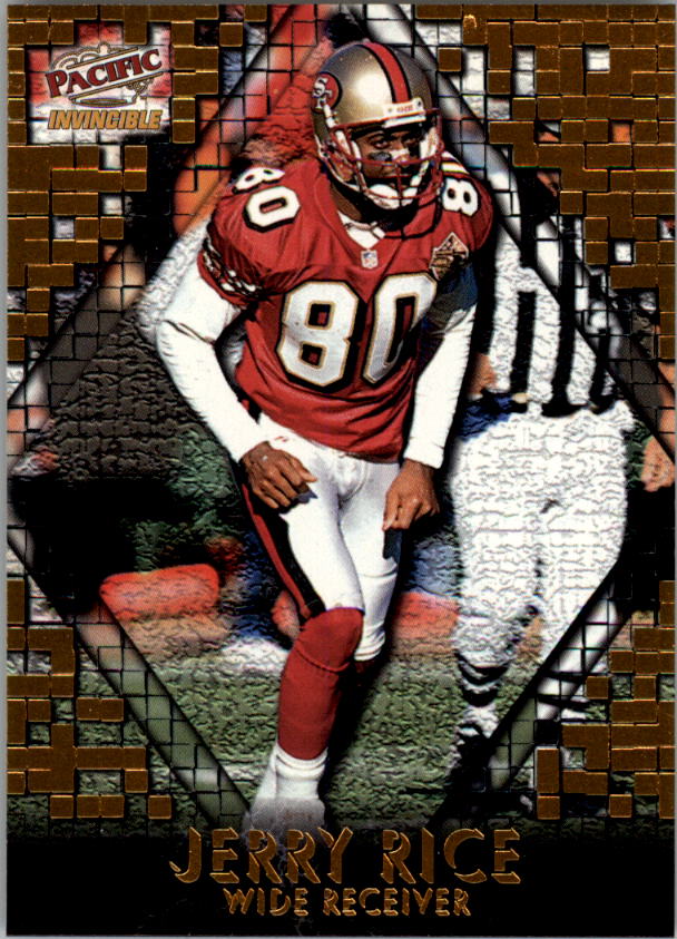 1997 Pacific Invincible Pop Cards Missing Puzzle Piece #10 Jerry Rice