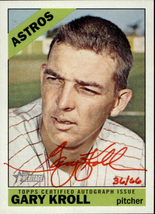 2015 Topps Heritage Real One Autographs Red Ink #ROAGK Gary Kroll