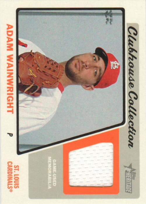 2015 Topps Heritage Clubhouse Collection Relics #CCRAW Adam Wainwright