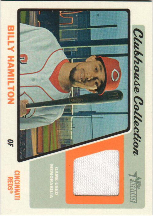 2015 Topps Heritage Clubhouse Collection Relics #CCRBHA Billy Hamilton
