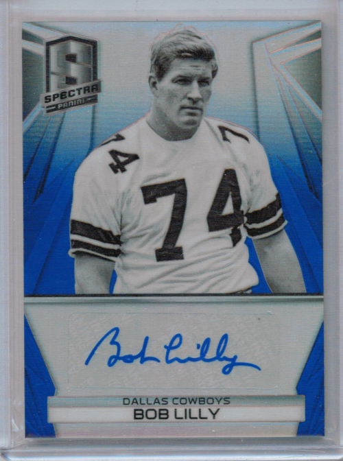 2014 Panini Spectra Retired Autographs Prizms Blue #14 Bob Lilly/25