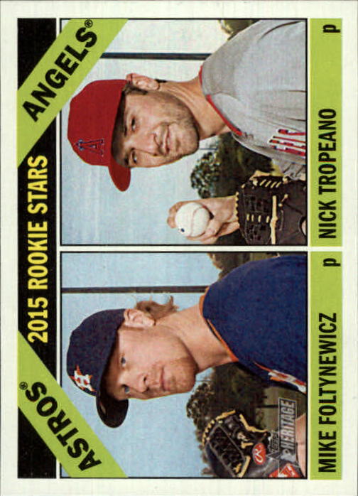 2015 Topps Heritage Gum Stained Back #244 Nick Tropeano/Mike Foltynewicz