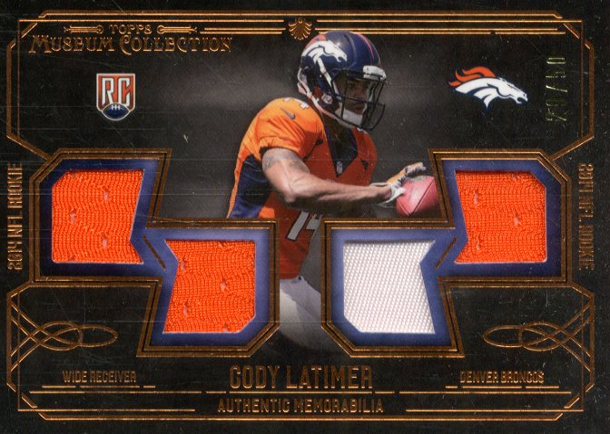 2014 Topps Museum Collection Rookie Quad Relics Copper #RQRCL Cody Latimer